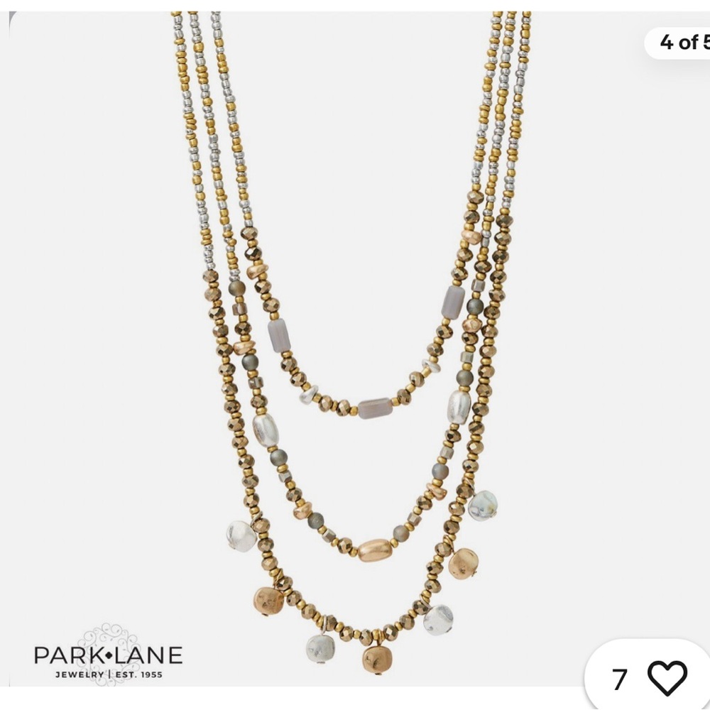 NWT Park Lane Knight beaded Multi-Strand Necklace